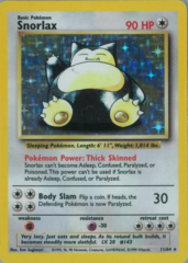 Snorlax - 11/64 - Holo Rare - Unlimited Edition - Missing Set Symbol